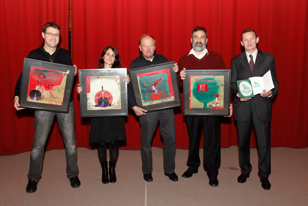 Awarding ceremony- T. Gehle (Germany), L Belanner (Sweden), H. Andersen (Norway), A. Vizauer (Romania), J. Klem (Serbia).jpg